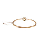 Victorian C. 1900 Gold and Pearl Crescent Moon Bracelet