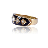 Gold ring with on a white background