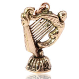 Georgian Gold Cased Harp Foiled Crystal Fob Seal