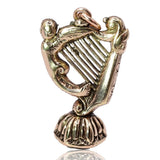 Georgian Gold Cased Harp Foiled Crystal Fob Seal