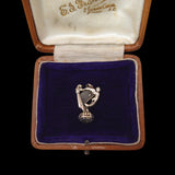 Georgian Gold Cased Harp Foiled Crystal Fob Seal