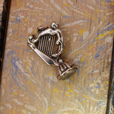 Georgian Gold Cased Harp Foiled Crystal Fob Seal