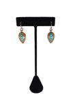 Victorian 18K Gold and Turquoise Etruscan Revival Drop Earrings