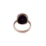 Art Deco 9K Rose Gold Onyx and Pearl Ring Circa 1925