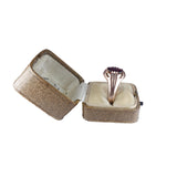 Edwardian 1913 9K Rose Gold and Garnet Solitaire Ring