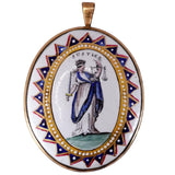 Georgian "Modern Druid" Ceramic Secret Society Ceremonial Pendant circa 1820
