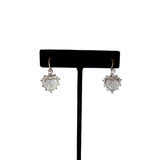 Victorian Silver Plated Heart Shaped Bird Earrings circa 1890