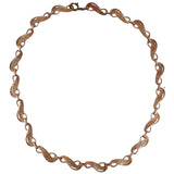 Bronze chain necklace on a white background