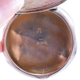 Art Deco Sterling Silver Yellow Guilloche Enamel Compact Pendant circa 1921