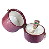 Victorian 12k Gold Emerald and Ruby Ring circa 1865
