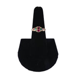 Victorian 12k Gold Emerald and Ruby Ring circa 1865