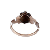 Victorian 14K Gold Emerald and Pearl Cluster Ring circa 1850