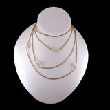 Edwardian 18k Gold Opal and Rock Crystal Long Chain circa 1910