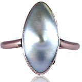 Edwardian 9k Rose Gold Mother of Pearl Ring