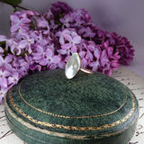 Edwardian 9k Rose Gold Mother of Pearl Ring