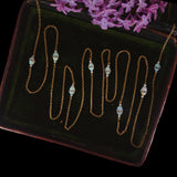 Edwardian 18k Gold Opal and Rock Crystal Long Chain circa 1910
