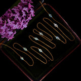 Edwardian 18k Gold Opal and Rock Crystal Long Chain circa 1910