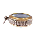 Georgian Turquoise and Pearl Gilt Miniature Spyglass Telescope Pendant