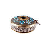 Georgian Turquoise and Pearl Gilt Miniature Spyglass Telescope Pendant