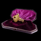 Georgian Horn Shaped Gold Gilt Cannetille Miniature Telescope Spyglass Pendant
