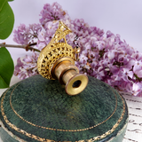 Georgian Horn Shaped Gold Gilt Cannetille Miniature Telescope Spyglass Pendant