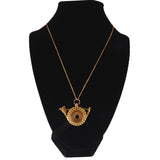 Georgian Horn Shaped Gold Gilt Cannetille Miniature Telescope Spyglass Pendant