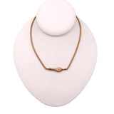 Art Deco Egyptian Revival Gold Colored Snake Choker Necklace circa 1925