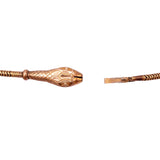 Art Deco Egyptian Revival Gold Colored Snake Choker Necklace circa 1925