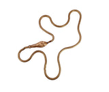 Art Deco Egyptian Revival Gold Colored Snake Choker Necklace circa 1925
