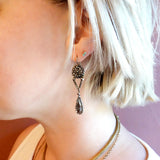 Georgian Cut Steel Drop Earrings circa 1800