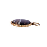 Victorian Banded Agate Pendant Fob circa 1860