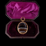 Victorian Banded Agate Pendant Fob circa 1860