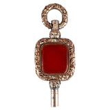 Georgian 18k Gold Cased Carnelian Watch Key Pendant Fob
