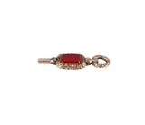 Georgian 18k Gold Cased Carnelian Watch Key Pendant Fob