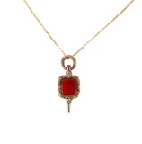 Georgian 18k Gold Cased Carnelian Watch Key Pendant Fob