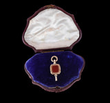Georgian 18k Gold Cased Carnelian Watch Key Pendant Fob