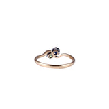Edwardian Toi et Moi Sapphire Diamond Ring 18k Gold Platinum C. 1915