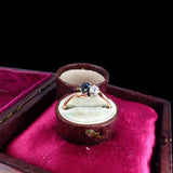Edwardian Toi et Moi Sapphire Diamond Ring 18k Gold Platinum C. 1915