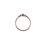 Art Deco 9k Gold Knife Edge Bezel Set Diamond Ring C. 1925