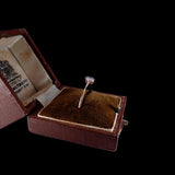 Art Deco 9k Gold Knife Edge Bezel Set Diamond Ring C. 1925