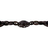 Victorian Vulcanite Cameo Black Mourning Necklace Circa 1880