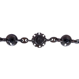 Victorian Vulcanite Cameo Black Mourning Necklace Circa 1880