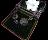 Victorian Vulcanite Cameo Black Mourning Necklace Circa 1880