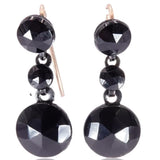 Victorian Black French Jet Drop Earrings