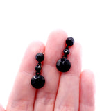 Victorian Black French Jet Drop Earrings
