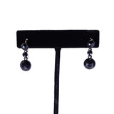 Victorian Black French Jet Drop Earrings