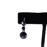 Victorian Black French Jet Drop Earrings