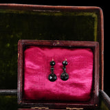 Victorian Black French Jet Drop Earrings