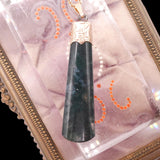 Victorian 9k Gold and Green Moss Agate Fob Pendant circa 1900