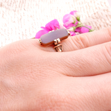 Victorian c. 1900 14K Gold  Sardonyx Rectangular Rose Gold Signet Ring